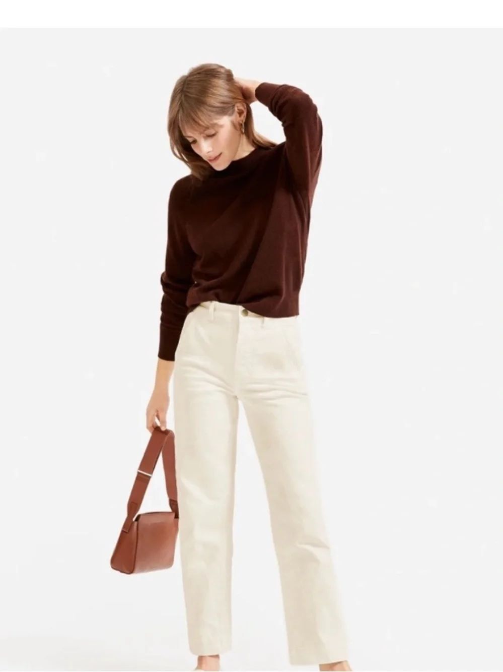 Everlane The Straight Leg Crop Tall Sandstone Khaki Size 6